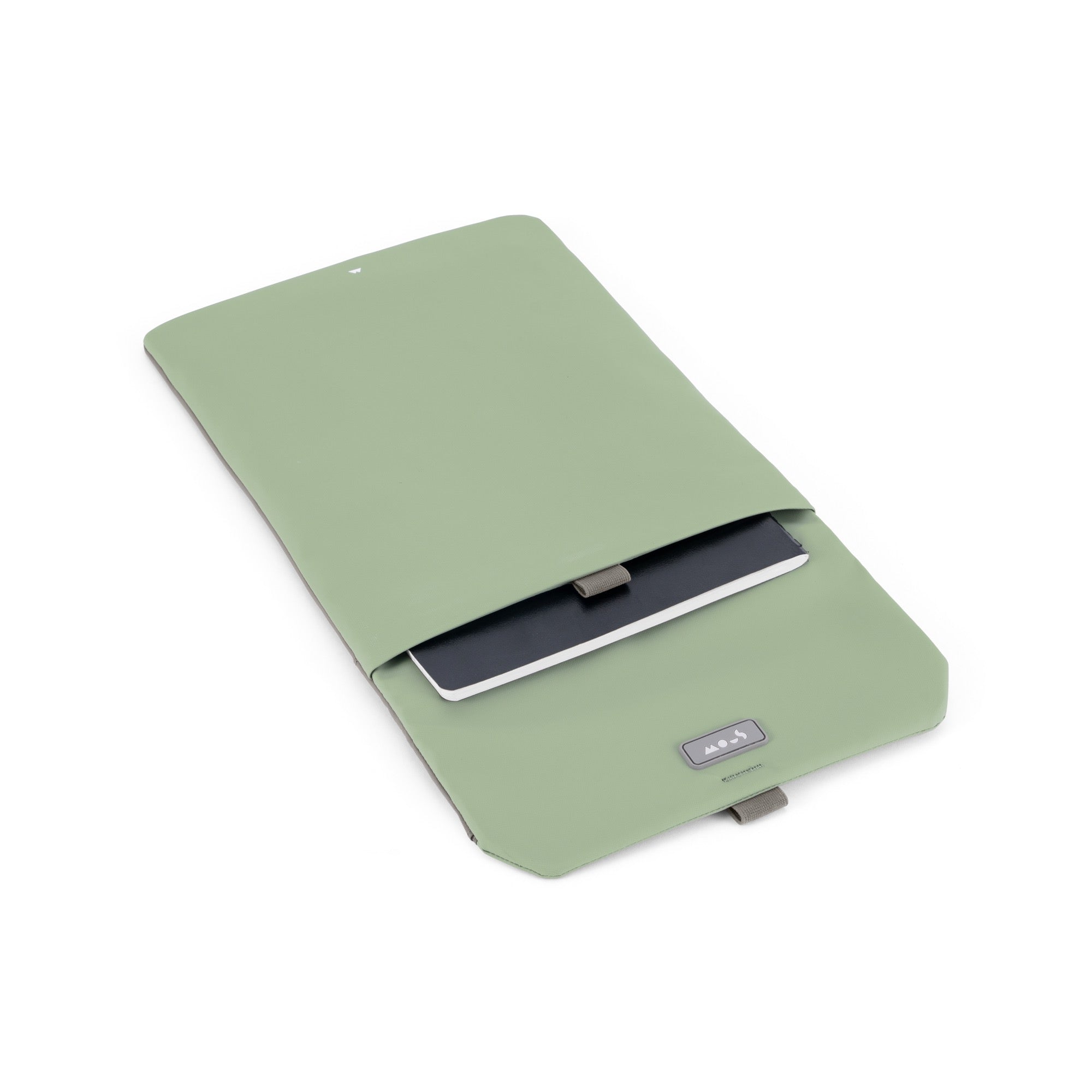 LEMMY_UniversalLaptopSleeve_Sage_Small_2000x2000_RearPocketWithNotebook_341624a8-987f-4a66-96f7-4e1fbe9542d0